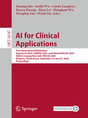 cover image of AI for Clinical Applications